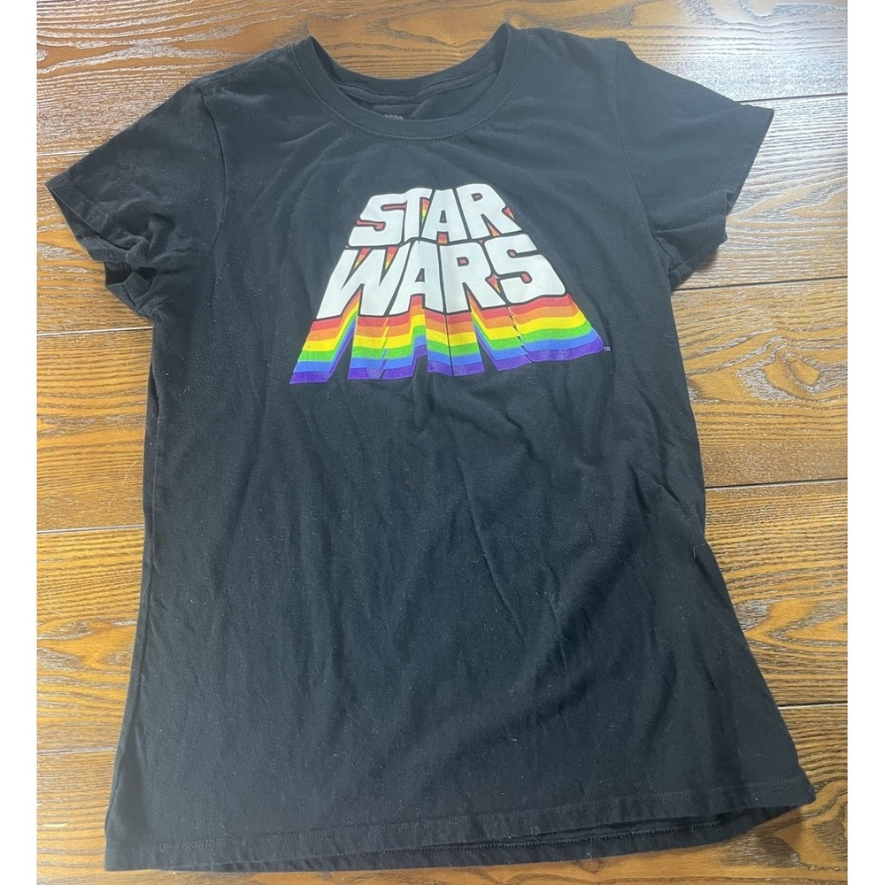 Star Wars Juniors Girls/Women's Rainbow Stack Logo Tshirt Size L(11-13)